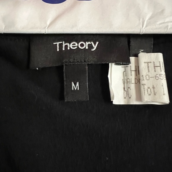 Theory Malkan Navy White Classic Tee Dress Size Medium - Picture 8 of 13